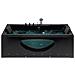 Vasca Idromassaggio Angolare Con Led Hawes 170 X 80 Cm Nero - Foto miniatura 5
