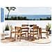 Set Di Tavolo E 6 Sedie Da Giardino Legno Acacia Chiaro Fornelli - Foto miniatura 1