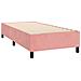 Letto A Molle Con Materasso E Led Rosa 100x200 Cm In Velluto - Foto miniatura 4