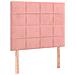 Letto A Molle Con Materasso E Led Rosa 100x200 Cm In Velluto - Foto miniatura 6
