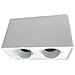 Porta Faretto Doppio Supporto Orientabile Montaggio Da Soffitto Bianco P342b - Foto miniatura 3