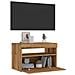 Mobile Porta TV con LED Artigianale 60x35x40 cm Multistrato - Foto miniatura 4