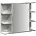 Mobile Bagno Con Specchio Grigio Cemento 80x20,5x64 Multistrato - Foto miniatura 2