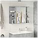 Mobile Bagno Con Specchio Grigio Cemento 80x20,5x64 Multistrato - Foto miniatura 3