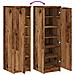 Scarpiera Legno Antico 29,5x35x100,5 Cm In Truciolato - Foto miniatura 7