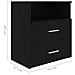Comodino Nero 50x32x60 Cm - Foto miniatura 7