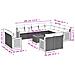 Lusso Casadino -  Set Divani Da Giardino 13 Pz Con Cuscini Grigio In Polyrattan - Foto miniatura 2