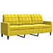Divano A 3 Posti Giallo 180 Cm In Velluto - Foto miniatura 1