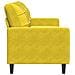 Divano A 3 Posti Giallo 180 Cm In Velluto - Foto miniatura 4