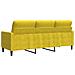 Divano A 3 Posti Giallo 180 Cm In Velluto - Foto miniatura 5
