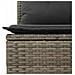 Set di divani da giardino  5 pezzi con cuscini in rattan nero, Divano da giardino  2 posti con storage e cuscini in rattan grigio - Foto miniatura 3