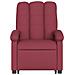 Poltrona Alzapersona Massaggiante Elettrica Rosso Vino Tessuto - Foto miniatura 8