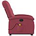 Poltrona Alzapersona Massaggiante Elettrica Rosso Vino Tessuto - Foto miniatura 9