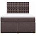 Giroletto a Molle con Materasso Marrone Scuro 140x200cm Tessuto - Foto miniatura 4
