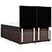 Giroletto a Molle con Materasso Marrone Scuro 140x200cm Tessuto - Foto miniatura 6