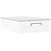 Struttura Letto Pouf con Materasso Bianco 140x200 cm Similpelle - Foto miniatura 6