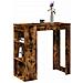 Tavolo Bar con Rastrelliera Rovere 102x50x103,5 cm Multistrato - Foto miniatura 2