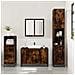 Set Mobili da Bagno 3 pz Rovere Fumo in Legno Multistrato - Foto miniatura 3