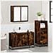 Set Mobili da Bagno 3 pz Rovere Fumo in Legno Multistrato - Foto miniatura 4