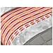 Completo Lenzuola Matrimoniale 100% Cotone Made Italy Disegno Flow 1 Piazza E Mezza Arancio - Foto miniatura 2
