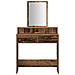 Tavolo da Trucco con Cassetti in Legno Antico 79x41x140 cm - Foto miniatura 6