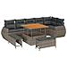 Set Divano da Giardino 9 pcs Grigio 100 x 100 x 71 cm - Foto miniatura 1