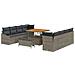 Set Divano da Giardino con cuscino 11 pcs Grigio Poly Rattan - Foto miniatura 1