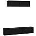 Mobile TV da Parete 4 pcs Rovere Nero Small 80 x 30 x 30.5 cm - Foto miniatura 1