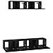 Mobile TV da Parete 4 pcs Rovere Nero Small 80 x 30 x 30.5 cm - Foto miniatura 7