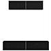 Mobile TV da Parete 4 pcs Rovere Nero Small 80 x 30 x 30.5 cm - Foto miniatura 8