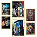 Set Di 6 Stampe Dipinto Decorativo Graffiti Street Art Nirvana Jopplin Frida Presley Incorniciato Con Illustrazioni A3 & A4 Telaio In Legno Chiaro - Foto miniatura 1