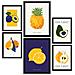 Set Di 6 Stampe Cibo E Nutrizione Frutti Tropicali Natura E Stampe Botaniche Per L'interior Design A3 & A4 Cornice Nera - Foto miniatura 1