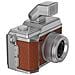 Mini Fotocamera Retrò Con Flash: Video Hd 1080p, Stile Vintage, Registratore Portatile Brown - Foto miniatura 3