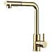 Rubinetto per lavello da cucina, Blackswan, tipo M349, modello oro opaco con due modalità e doccia mobile, misura 35 cm - Foto miniatura 1
