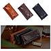 Custodia Vintage Portatile Per Tabacco Con Porta Cartine - Custodia In Morbida Pelle Pu Brown - Foto miniatura 2