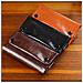 Custodia Vintage Portatile Per Tabacco Con Porta Cartine - Custodia In Morbida Pelle Pu Brown - Foto miniatura 6