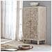 Armadio In Legno Intagliato Artigianalmente A 2 Ante Beige 78x35x140 - Foto miniatura 2