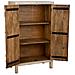 Armadio In Legno Intagliato Artigianalmente A 2 Ante Beige 78x35x140 - Foto miniatura 3