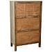 Armadio In Legno Intagliato Artigianalmente A 2 Ante Beige 78x35x140 - Foto miniatura 6