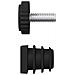 Livellatori per Mobili Regolabile 12 pcs Nero M6 PP - Foto miniatura 4