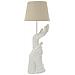 Lampada Da Tavolo Life In Poliresina Bianca Con Mani Scultoree Ø35x93 Cm - Foto miniatura 1