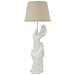 Lampada Da Tavolo Life In Poliresina Bianca Con Mani Scultoree Ø35x93 Cm - Foto miniatura 2