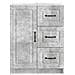 Credenza Grigio Cemento 66 x 34,5 x 87 cm Legno ingegnerizzato - Foto miniatura 4