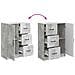 Credenza Grigio Cemento 66 x 34,5 x 87 cm Legno ingegnerizzato - Foto miniatura 8
