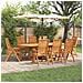 Set da Pranzo per Giardino 9 pcs Marrone - Foto miniatura 2