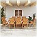 Set da Pranzo per Giardino 9 pcs Marrone - Foto miniatura 4