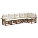 Set Divano da Giardino 6 pcs Beige polyrattan - Foto miniatura 1