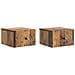 Mobiletto da notte a muro 2 pcs Legno antico 33 x 34,5 x 20 cm - Foto miniatura 1