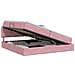 Letto con contenitore LED e materasso Rosa 200 x 200 cm Velluto - Foto miniatura 1