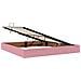 Letto con contenitore LED e materasso Rosa 200 x 200 cm Velluto - Foto miniatura 6